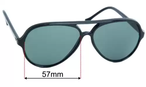 Sunglass Fix Lentes de Repuesto para Ray-Ban B&L W0325 57 - 57mm Wide Sunglass Fix Lentes de Repuesto para Ray-Ban B&L W0325 57 - 57mm Wide