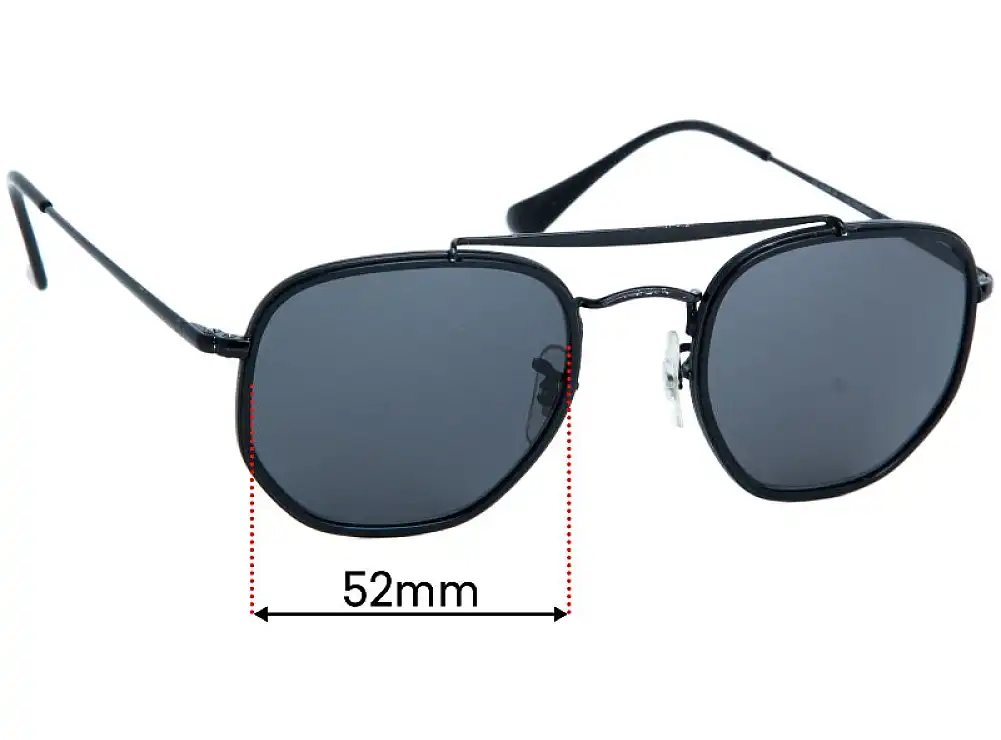 Sunglass Fix Lentes de Repuesto para Ray-Ban RB3648 The Marshal II - 52mm Wide Sunglass Fix Lentes de Repuesto para Ray-Ban RB3648 The Marshal II - 52mm Wide