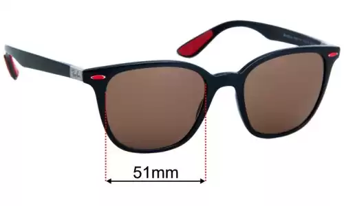 Sunglass Fix Lentes de Repuesto para Ray-Ban RB4297-M Scuderia Ferrari Collection - 51mm Wide Ray-Ban RB4297-M Scuderia Ferrari Collection Lentes de Repuesto 51mm wide