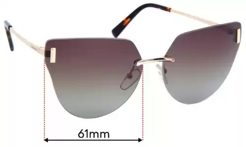 Sunglass Fix Lentes de Repuesto para Tiffany & Co TF 3070 - 61mm Wide Tiffany & Co TF 3070 Lentes de Repuesto 61mm wide