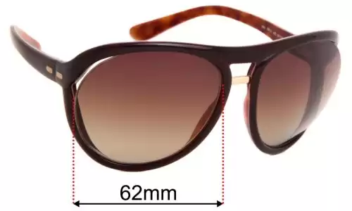 Sunglass Fix Lentes de Repuesto para Tom Ford Milo TF73 - 62mm Wide Tom Ford Milo TF73 Lentes de Repuesto 62mm wide