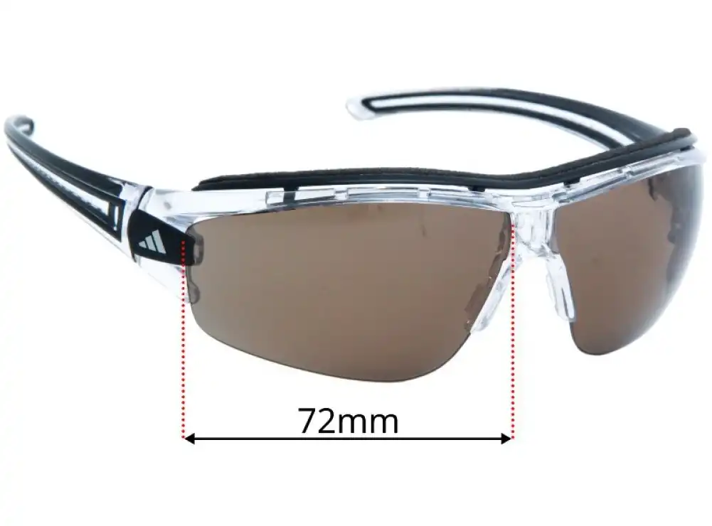 Sunglass Fix Lentes de Repuesto para Adidas A167 Evil Eye Halfrim Pro L - 72mm Wide Sunglass Fix Lentes de Repuesto para Adidas A167 Evil Eye Halfrim Pro L - 72mm Wide
