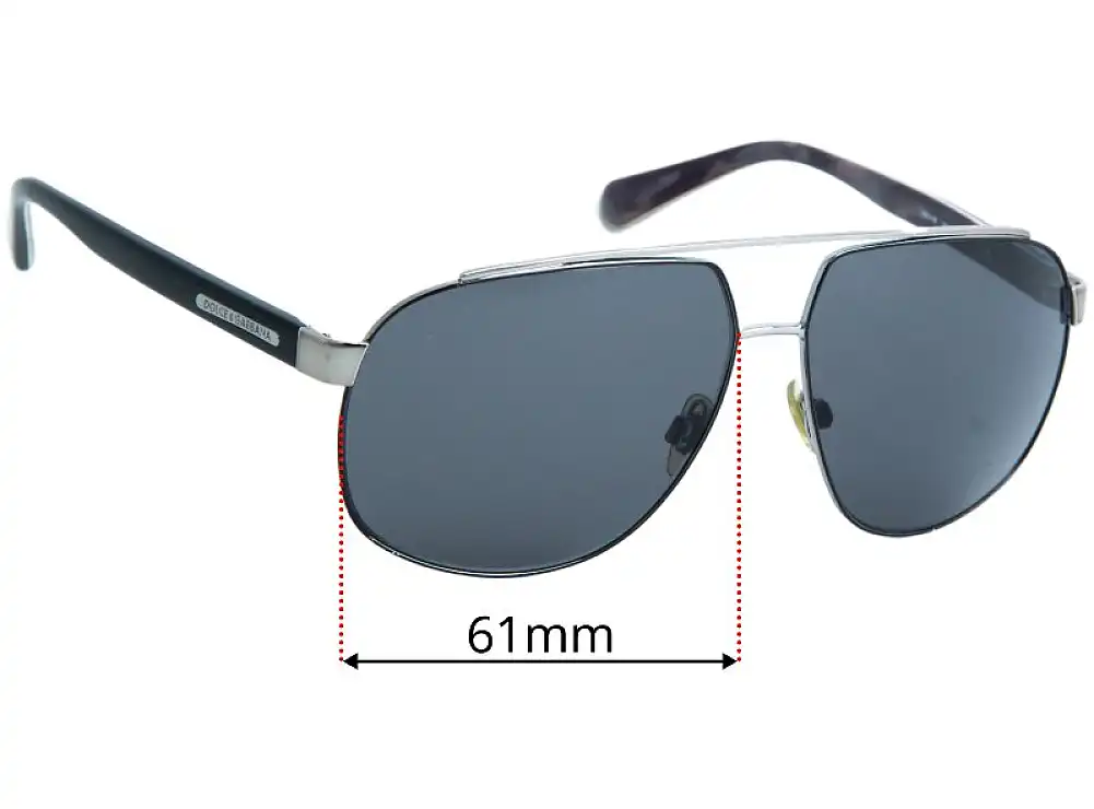 Sunglass Fix Lentes de Repuesto para Dolce & Gabbana DG2138 - 61mm Wide Sunglass Fix Lentes de Repuesto para Dolce & Gabbana DG2138 - 61mm Wide