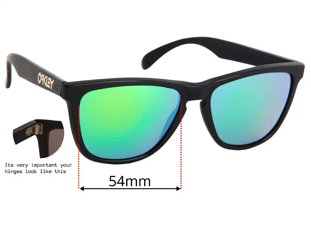 Sunglass Fix Lentes de Repuesto para Oakley Frogskins Gen 1 (1985-1990) - 54mm Wide Sunglass Fix Lentes de Repuesto para Oakley Frogskins Gen 1 (1985-1990) - 54mm Wide