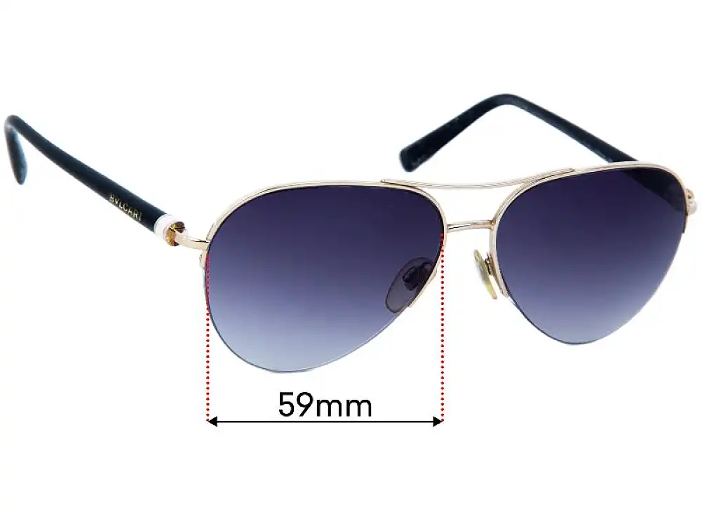 Sunglass Fix Lentes de Repuesto para Bvlgari 6084 - 59mm Wide Sunglass Fix Lentes de Repuesto para Bvlgari 6084 - 59mm Wide