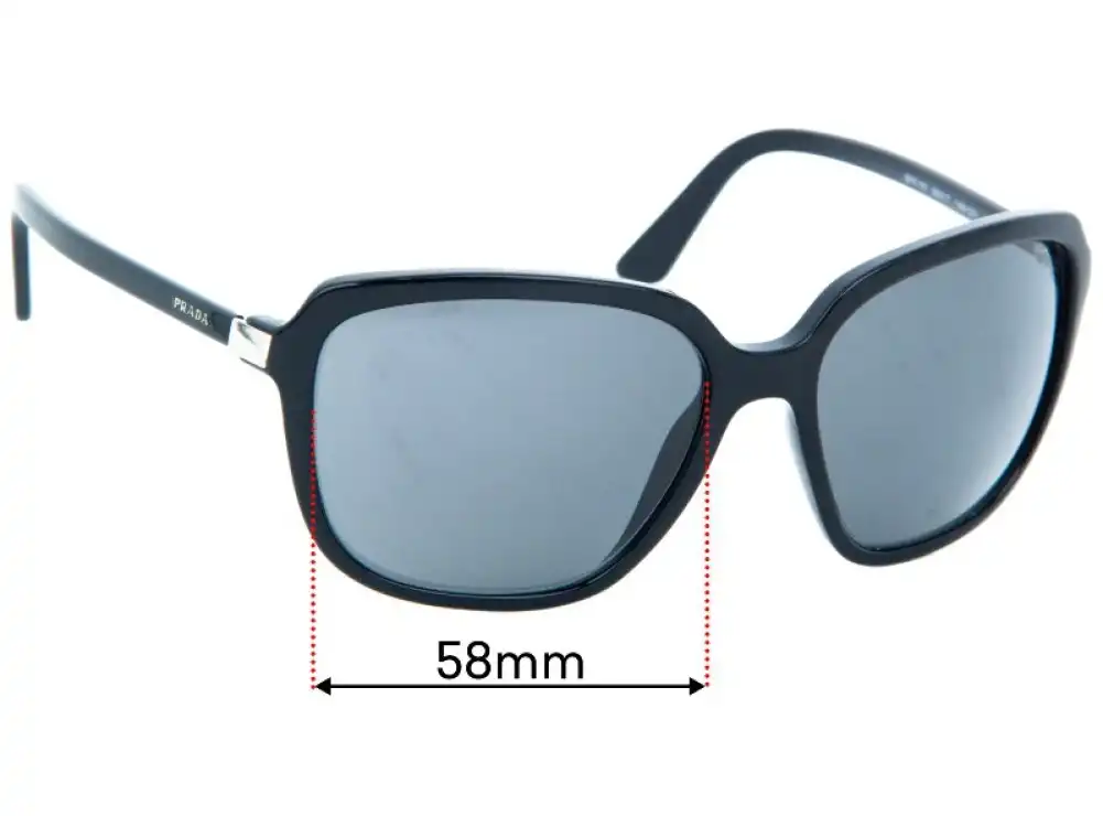 Sunglass Fix Lentes de Repuesto para Prada SPR10V - 58mm Wide Sunglass Fix Lentes de Repuesto para Prada SPR10V - 58mm Wide