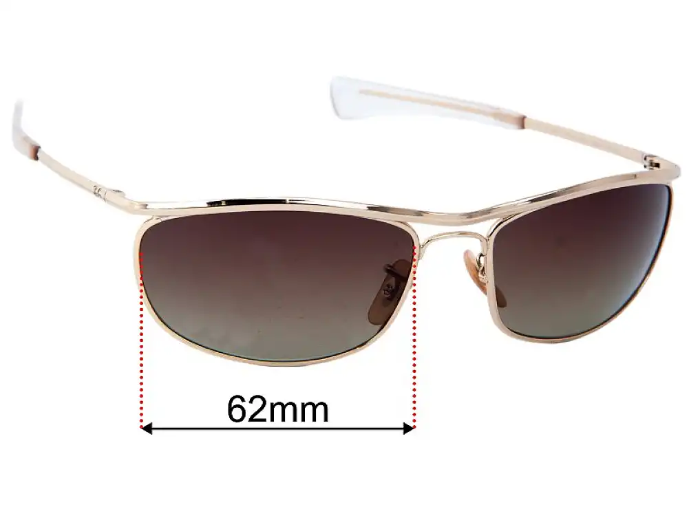 Sunglass Fix Lentes de Repuesto para Ray-Ban RB3119M Olympian I Deluxe - 62mm Wide Sunglass Fix Lentes de Repuesto para Ray-Ban RB3119M Olympian I Deluxe - 62mm Wide