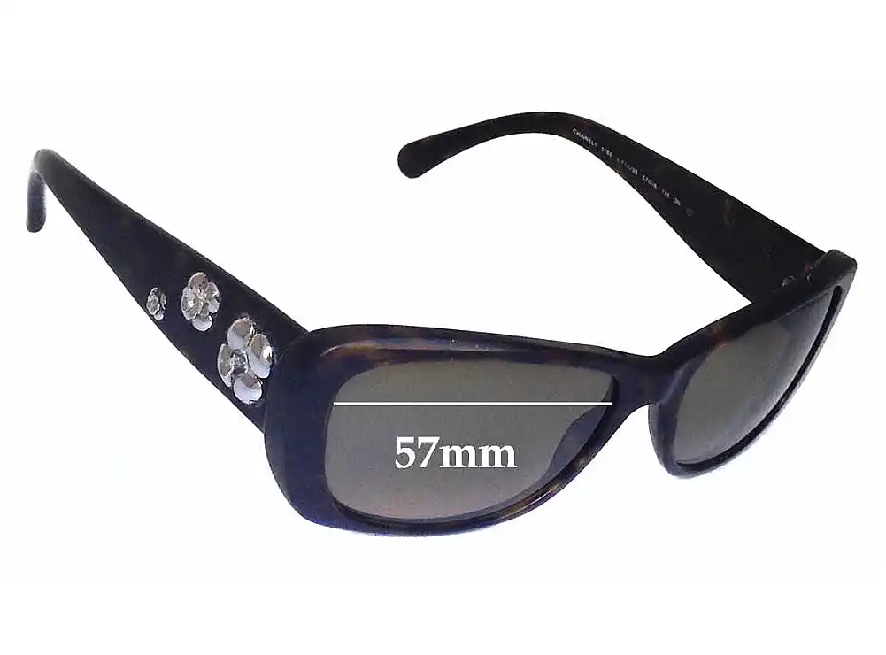 Sunglass Fix Lentes de Repuesto para Chanel 5186 - 57mm Wide Sunglass Fix Lentes de Repuesto para Chanel 5186 - 57mm Wide