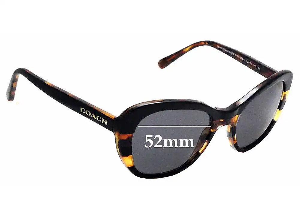 Sunglass Fix Lentes de Repuesto para Coach HC8204 - 52mm Wide Sunglass Fix Lentes de Repuesto para Coach HC8204 - 52mm Wide