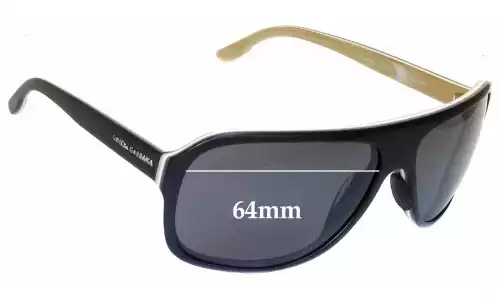 Sunglass Fix Lentes de Repuesto para Dolce & Gabbana DG4084 - 64mm Wide Sunglass Fix Lentes de Repuesto para Dolce & Gabbana DG4084 - 64mm Wide