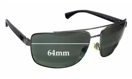 Sunglass Fix Lentes de Repuesto para Emporio Armani EA2018 - 64mm Wide Sunglass Fix Lentes de Repuesto para Emporio Armani EA2018 - 64mm Wide