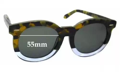 Sunglass Fix Lentes de Repuesto para Karen Walker Super Duper Thistle - 55mm Wide Sunglass Fix Lentes de Repuesto para Karen Walker Super Duper Thistle - 55mm Wide