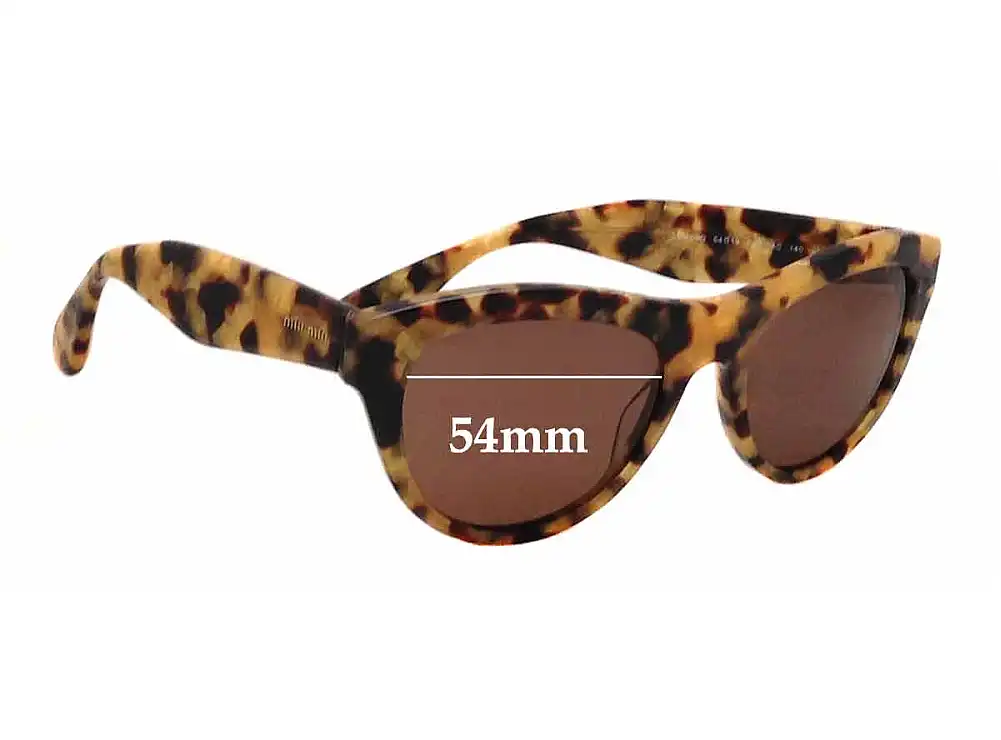 Sunglass Fix Lentes de Repuesto para Miu Miu SMU09O - 54mm Wide Sunglass Fix Lentes de Repuesto para Miu Miu SMU09O - 54mm Wide