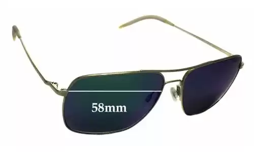 Sunglass Fix Lentes de Repuesto para Oliver Peoples Clifton OV1150-S - 58mm Wide Oliver Peoples Clifton OV1150-S Lentes de Repuesto 58mm wide