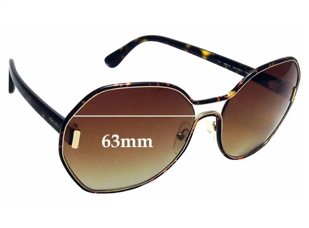 Sunglass Fix Lentes de Repuesto para Prada SPR53T - 63mm Wide Sunglass Fix Lentes de Repuesto para Prada SPR53T - 63mm Wide