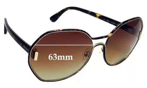 Sunglass Fix Lentes de Repuesto para Prada SPR53T - 63mm Wide Sunglass Fix Lentes de Repuesto para Prada SPR53T - 63mm Wide