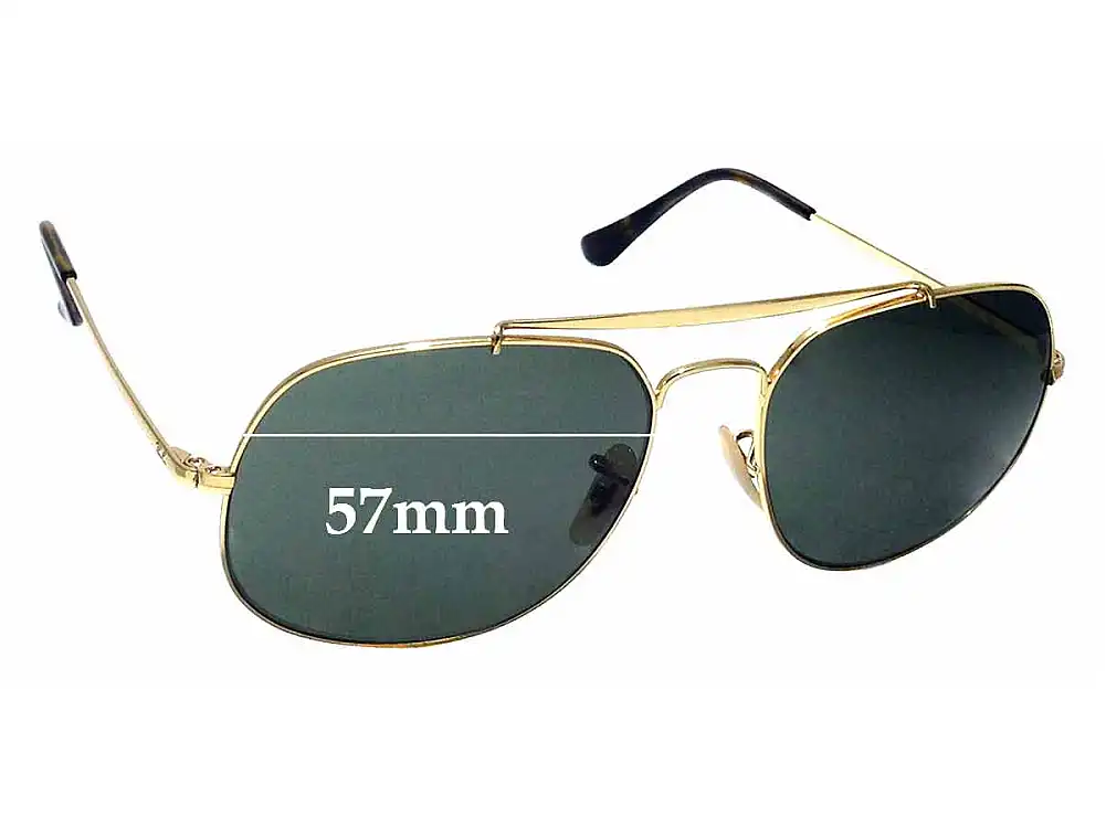 Sunglass Fix Lentes de Repuesto para Ray-Ban RB3561 The General - 57mm Wide Sunglass Fix Lentes de Repuesto para Ray-Ban RB3561 The General - 57mm Wide