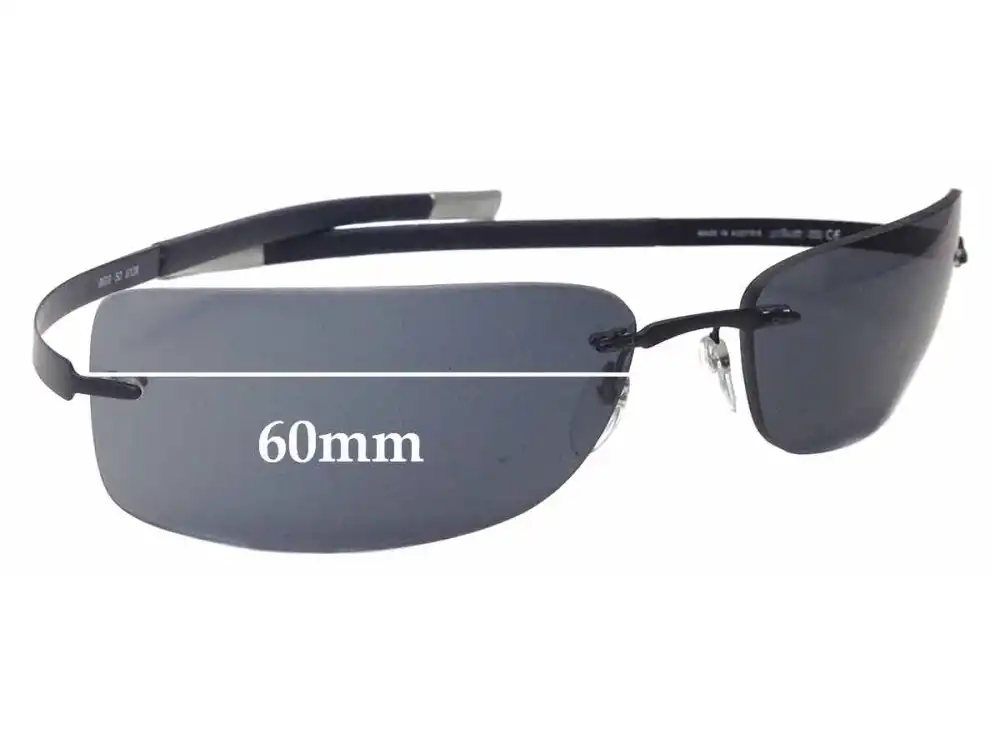 Sunglass Fix Lentes de Repuesto para Silhouette Silouette 8628 - 60mm Wide Sunglass Fix Lentes de Repuesto para Silhouette Silouette 8628 - 60mm Wide