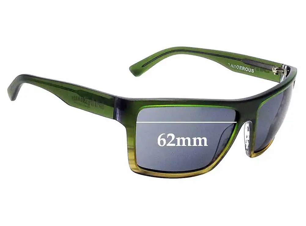 Sunglass Fix Lentes de Repuesto para Sin Dangerous - 62mm Wide Sunglass Fix Lentes de Repuesto para Sin Dangerous - 62mm Wide