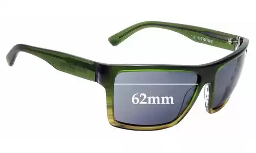 Sunglass Fix Lentes de Repuesto para Sin Dangerous - 62mm Wide Sunglass Fix Lentes de Repuesto para Sin Dangerous - 62mm Wide