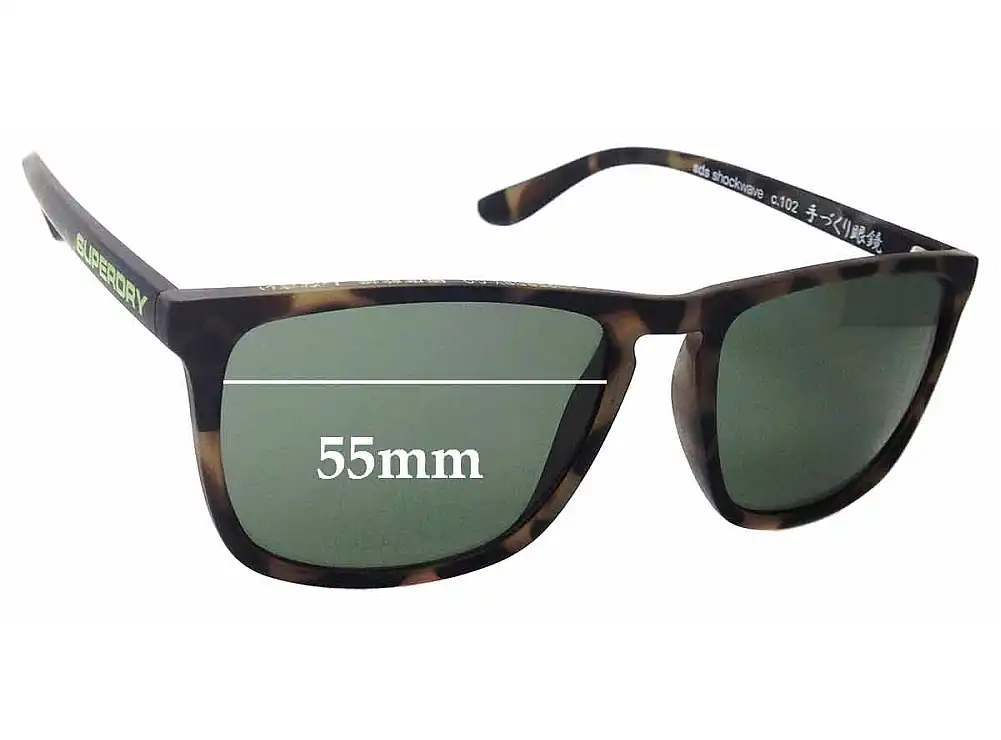 Sunglass Fix Lentes de Repuesto para Superdry Shockwave - 55mm Wide Sunglass Fix Lentes de Repuesto para Superdry Shockwave - 55mm Wide