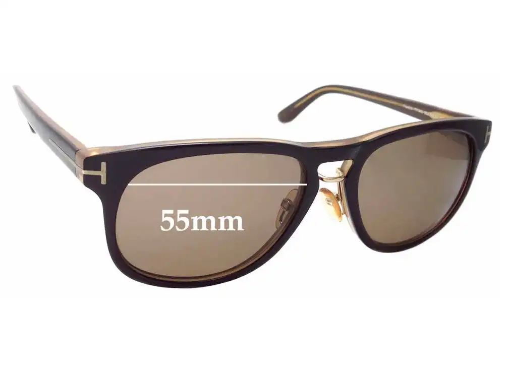 Sunglass Fix Lentes de Repuesto para Tom Ford Franklin TF346 - 55mm Wide Sunglass Fix Lentes de Repuesto para Tom Ford Franklin TF346 - 55mm Wide