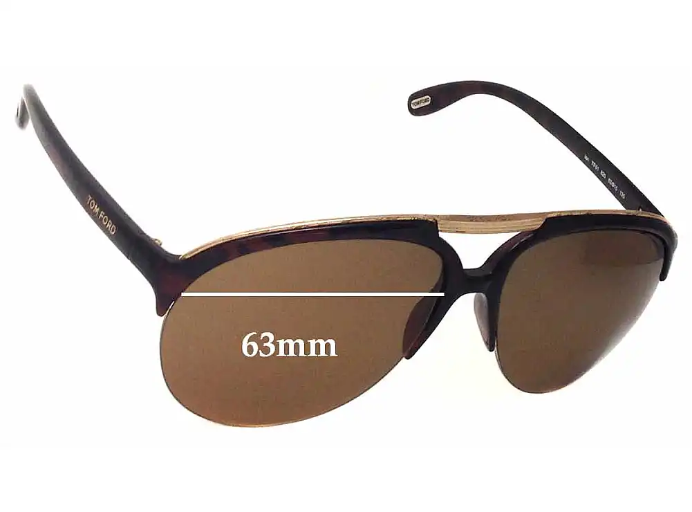 Sunglass Fix Lentes de Repuesto para Tom Ford Ian TF61 - 63mm Wide Sunglass Fix Lentes de Repuesto para Tom Ford Ian TF61 - 63mm Wide