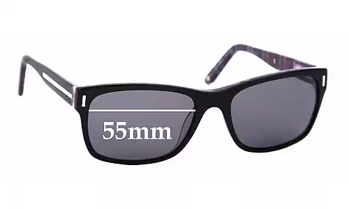 Sunglass Fix Lentes de Repuesto para Alex Perry AP Sun Rx 01 - 55mm Wide Alex Perry AP Sun Rx 01 Lentes de Repuesto 55mm wide