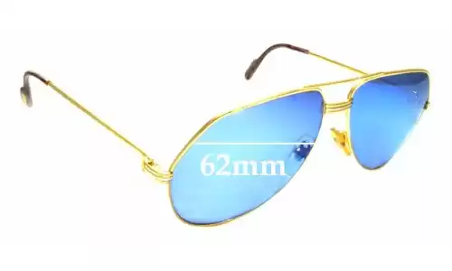 Sunglass Fix Lentes de Repuesto para Cartier Vendome Louis - 62mm Wide Cartier Vendome Louis Lentes de Repuesto 62mm wide