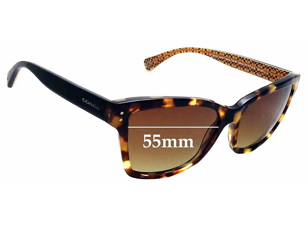 Sunglass Fix Lentes de Repuesto para Coach HC8107 Archie - 55mm Wide Sunglass Fix Lentes de Repuesto para Coach HC8107 Archie - 55mm Wide