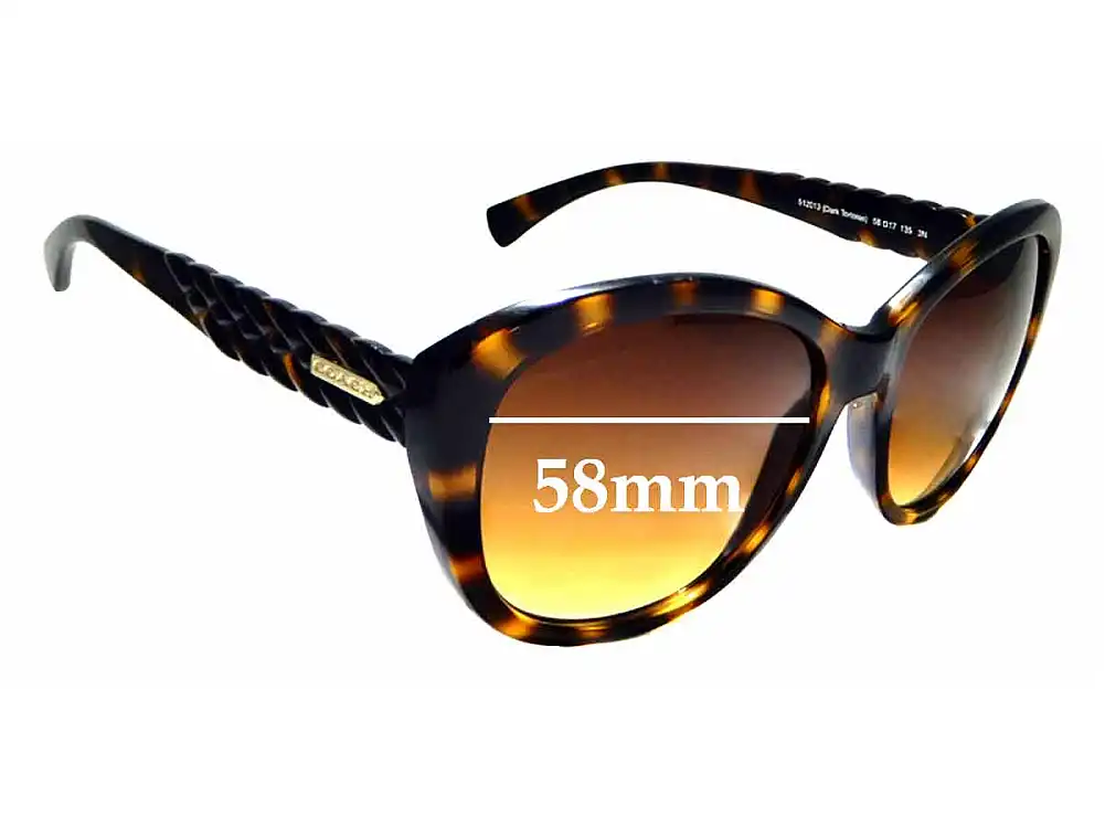 Sunglass Fix Lentes de Repuesto para Coach HC8142 - 58mm Wide Sunglass Fix Lentes de Repuesto para Coach HC8142 - 58mm Wide