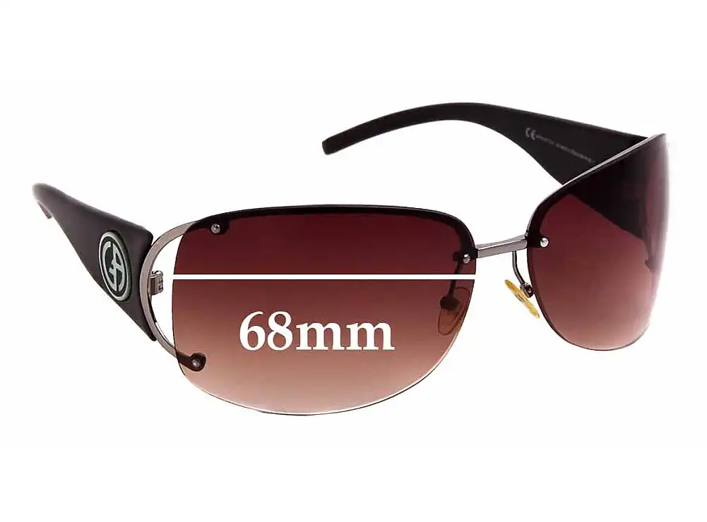 Sunglass Fix Lentes de Repuesto para Giorgio Armani GA 380/F/S - 68mm Wide Sunglass Fix Lentes de Repuesto para Giorgio Armani GA 380/F/S - 68mm Wide