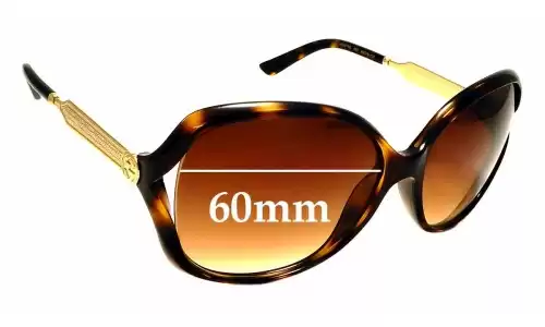 Sunglass Fix Lentes de Repuesto para Gucci GG0076/S - 60mm Wide Sunglass Fix Lentes de Repuesto para Gucci GG0076/S - 60mm Wide