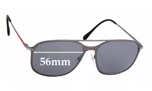 Sunglass Fix Lentes de Repuesto para Prada SPS53T & PS53TS - 56mm Wide Prada SPS53T & PS53TS Lentes de Repuesto 56mm wide