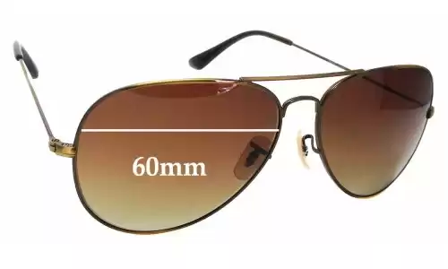 Sunglass Fix Lentes de Repuesto para Ray-Ban RB3026 Aviator - NOT Large Metal - 60mm Wide Ray-Ban RB3026 Aviator - NOT Large Metal Lentes de Repuesto 60mm wide