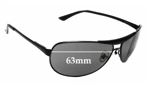 Sunglass Fix Lentes de Repuesto para Ray Ban RB3324 - 63mm Wide Ray Ban RB3324 Lentes de Repuesto 63mm wide