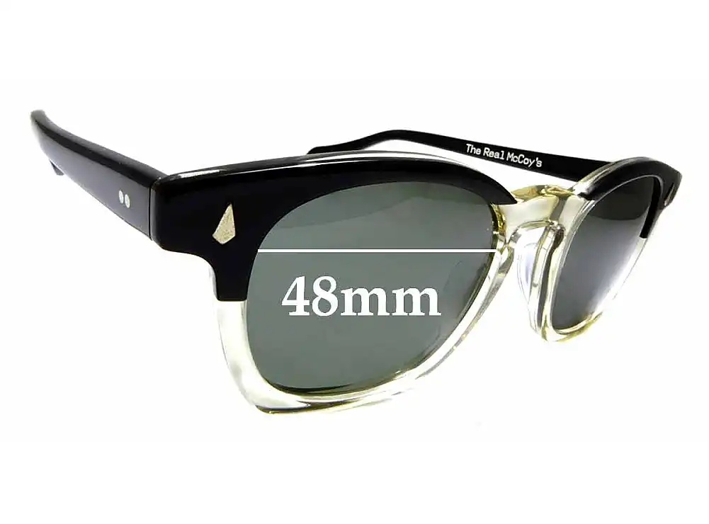 Sunglass Fix Lentes de Repuesto para The Real McCoy's Wellington - 48mm Wide Sunglass Fix Lentes de Repuesto para The Real McCoy's Wellington - 48mm Wide