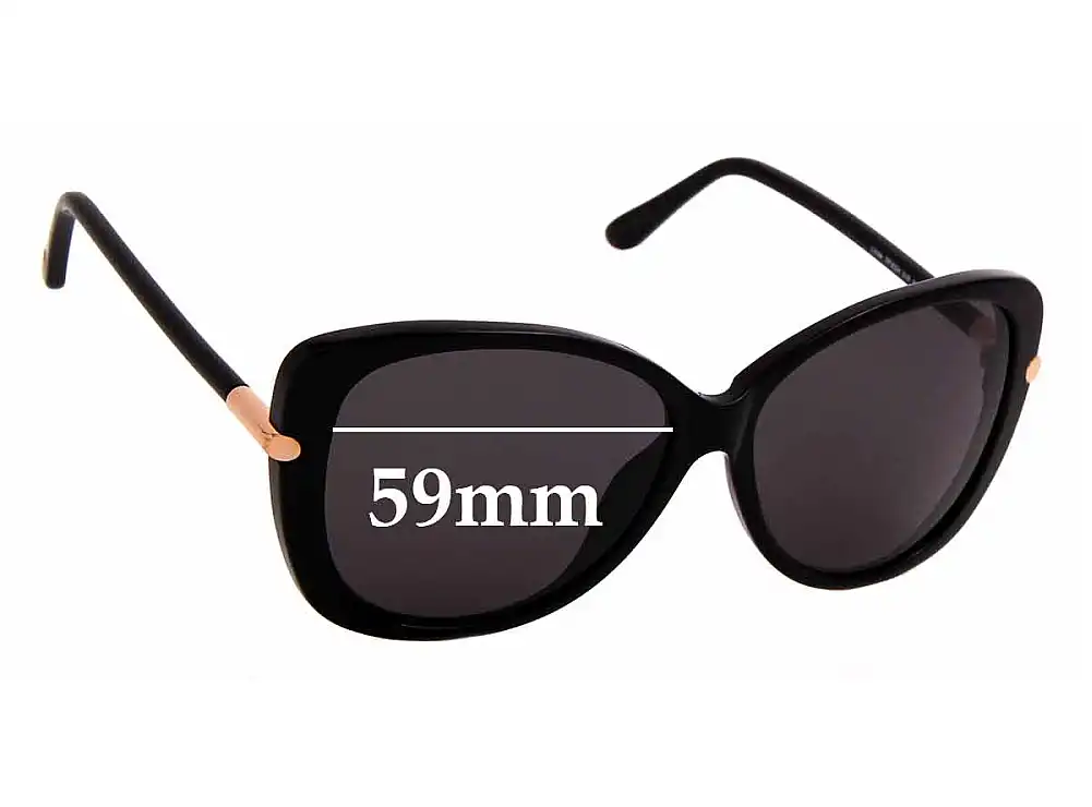 Sunglass Fix Lentes de Repuesto para Tom Ford Linda TF9324 - 59mm Wide Sunglass Fix Lentes de Repuesto para Tom Ford Linda TF9324 - 59mm Wide