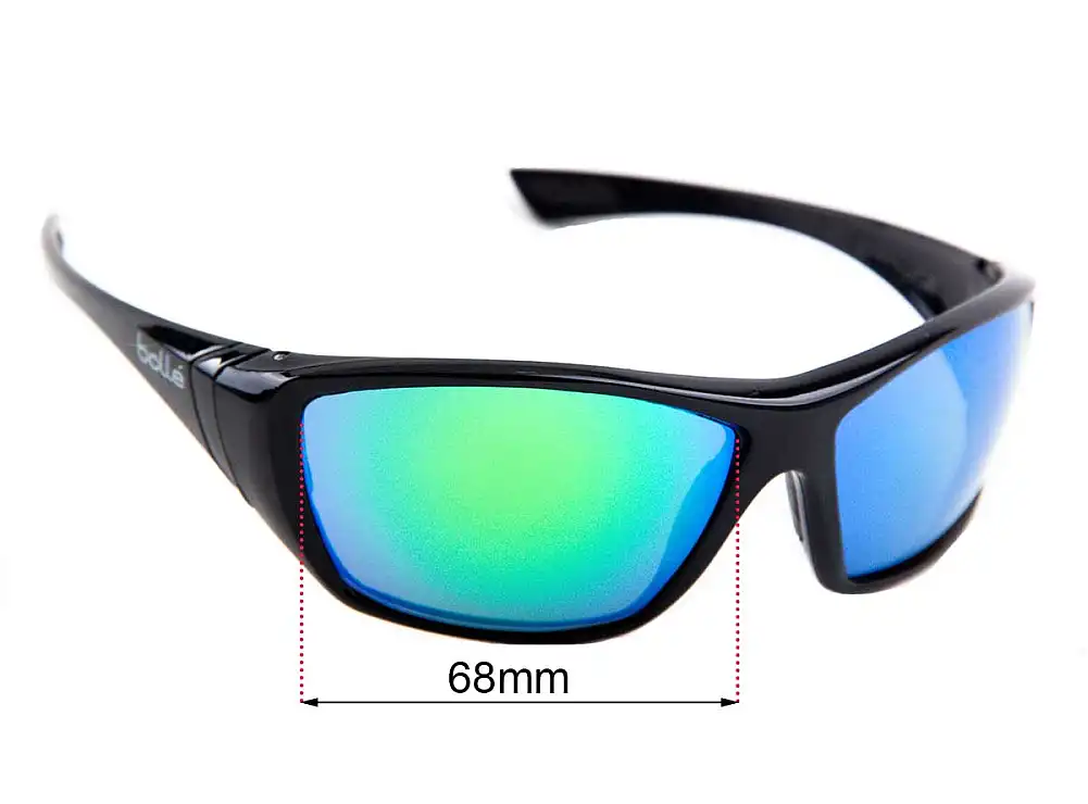 Sunglass Fix Lentes de Repuesto para Bolle Hustler - 68mm Wide Sunglass Fix Lentes de Repuesto para Bolle Hustler - 68mm Wide