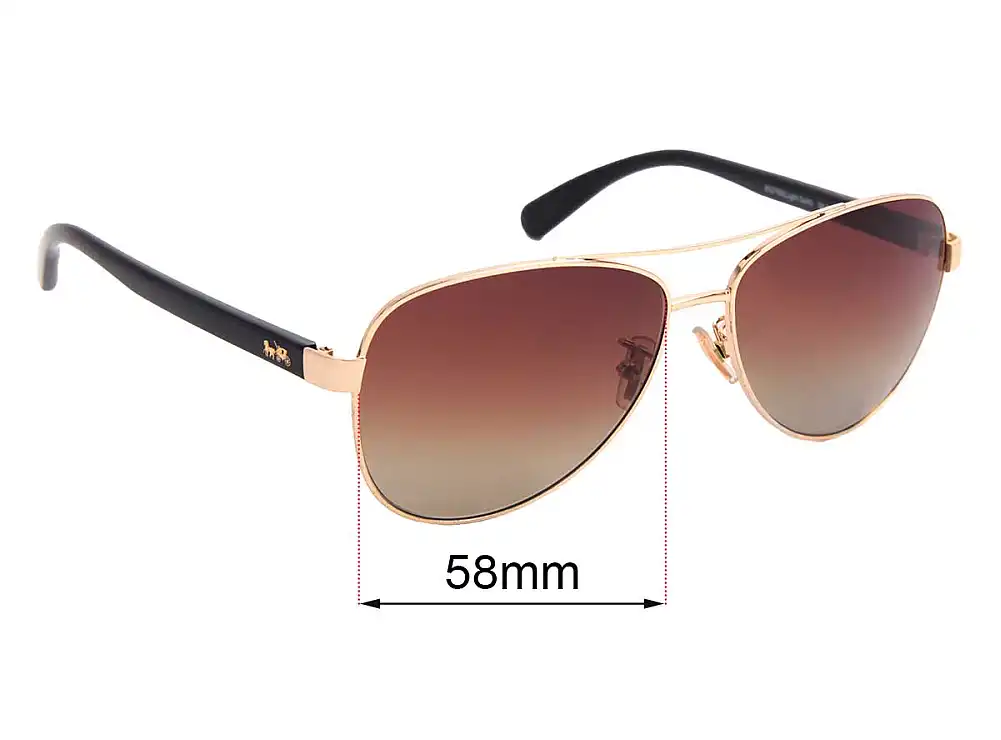 Sunglass Fix Lentes de Repuesto para Coach HC7077 - 58mm Wide Sunglass Fix Lentes de Repuesto para Coach HC7077 - 58mm Wide