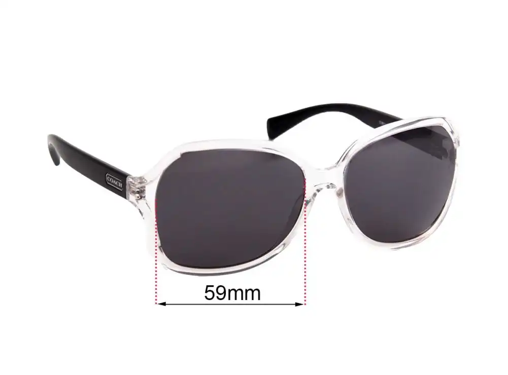 Sunglass Fix Lentes de Repuesto para Coach HC8088 Selma - 59mm Wide Sunglass Fix Lentes de Repuesto para Coach HC8088 Selma - 59mm Wide
