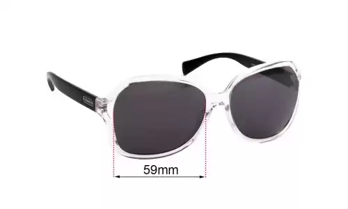 Sunglass Fix Lentes de Repuesto para Coach HC8088 Selma - 59mm Wide Sunglass Fix Lentes de Repuesto para Coach HC8088 Selma - 59mm Wide