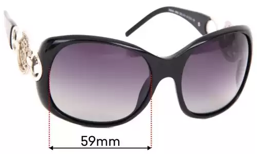 Sunglass Fix Lentes de Repuesto para Roberto Cavalli Rubino 446S - 59mm Wide Roberto Cavalli Rubino 446S Lentes de Repuesto 59mm wide