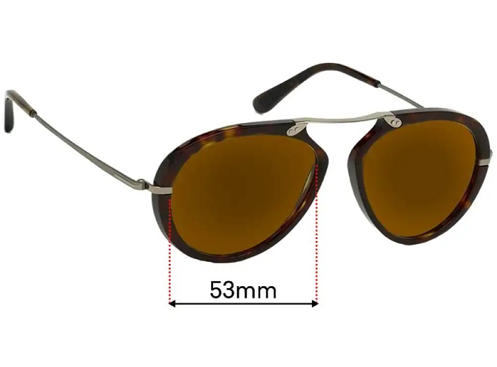 Sunglass Fix Lentes de Repuesto para Tom Ford Aaron TF473 - 53mm Wide Sunglass Fix Lentes de Repuesto para Tom Ford Aaron TF473 - 53mm Wide