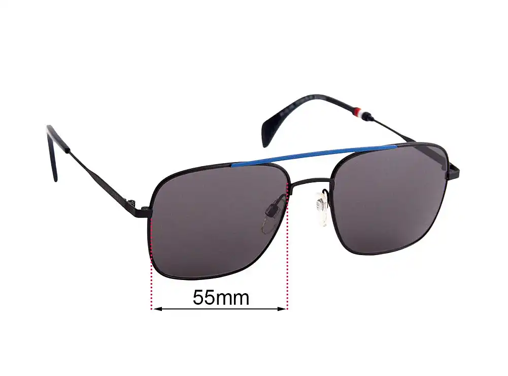 Sunglass Fix Lentes de Repuesto para Tommy Hilfiger TH Sun Rx 40 - 55mm Wide Sunglass Fix Lentes de Repuesto para Tommy Hilfiger TH Sun Rx 40 - 55mm Wide