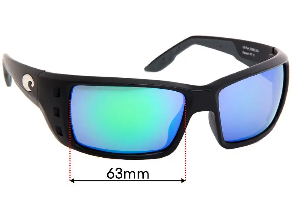 Sunglass Fix Lentes de Repuesto para Costa Del Mar Permit - 63mm Wide Sunglass Fix Lentes de Repuesto para Costa Del Mar Permit - 63mm Wide