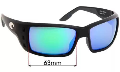Sunglass Fix Lentes de Repuesto para Costa Del Mar Permit - 63mm Wide Sunglass Fix Lentes de Repuesto para Costa Del Mar Permit - 63mm Wide