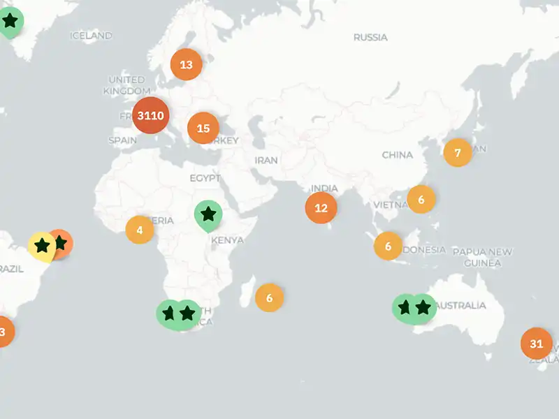 Mapa internacional del Repair Day