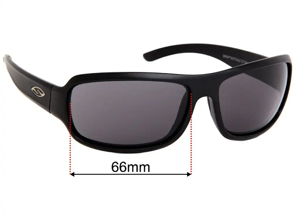 Sunglass Fix Verres de Remplacement pour Smith Drop Tactical - 66mm Wide Sunglass Fix Verres de Remplacement pour Smith Drop Tactical - 66mm Wide