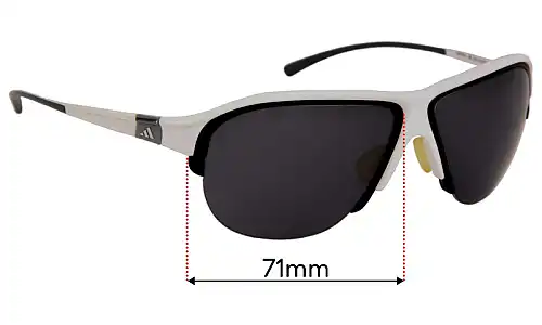 Sunglass Fix Lentilles de Remplacement pour Adidas A535 L Insert for A178 L - 71mm Wide Adidas A535 L Insert for A178 L Lentilles de Remplacement 71mm wide